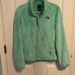 The North Face Women’s Light Teal Teddy Fleece Jacket